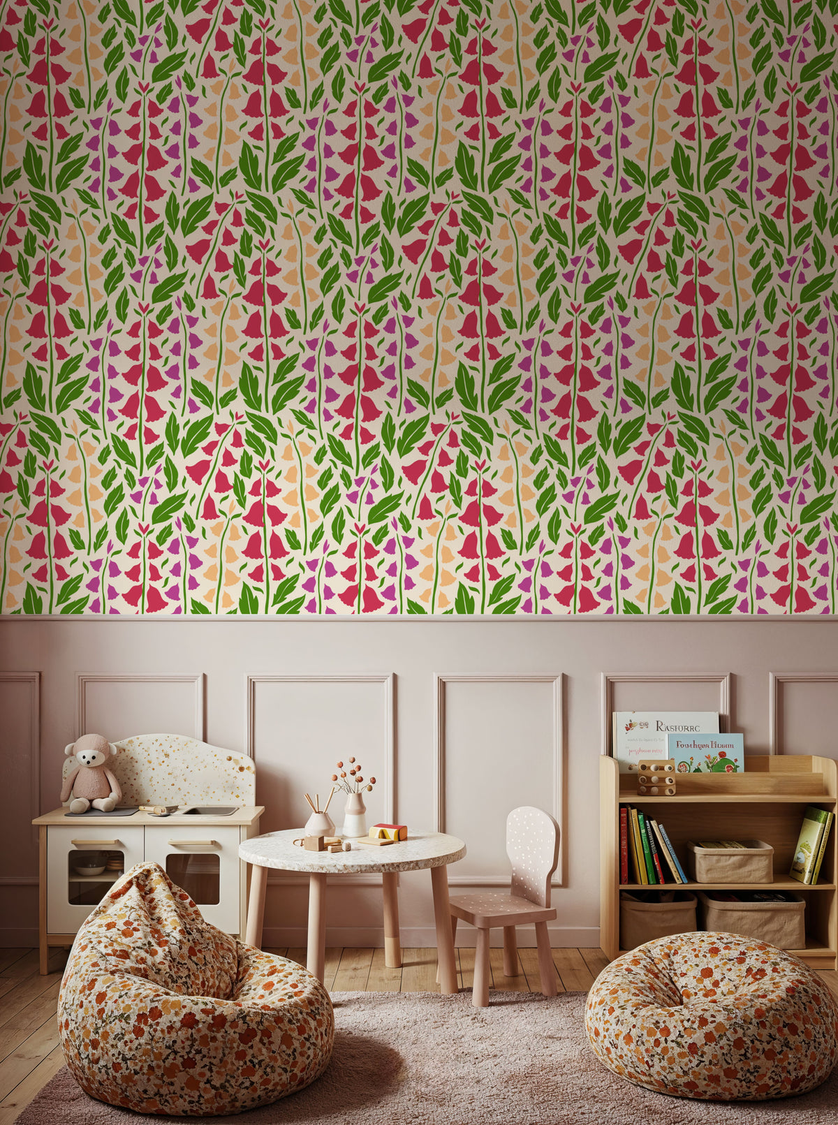 Foxgloves Mural Wallpaper - room preview 05