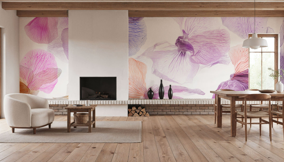 Dancing Orchids Mural Wallpaper - room preview 05