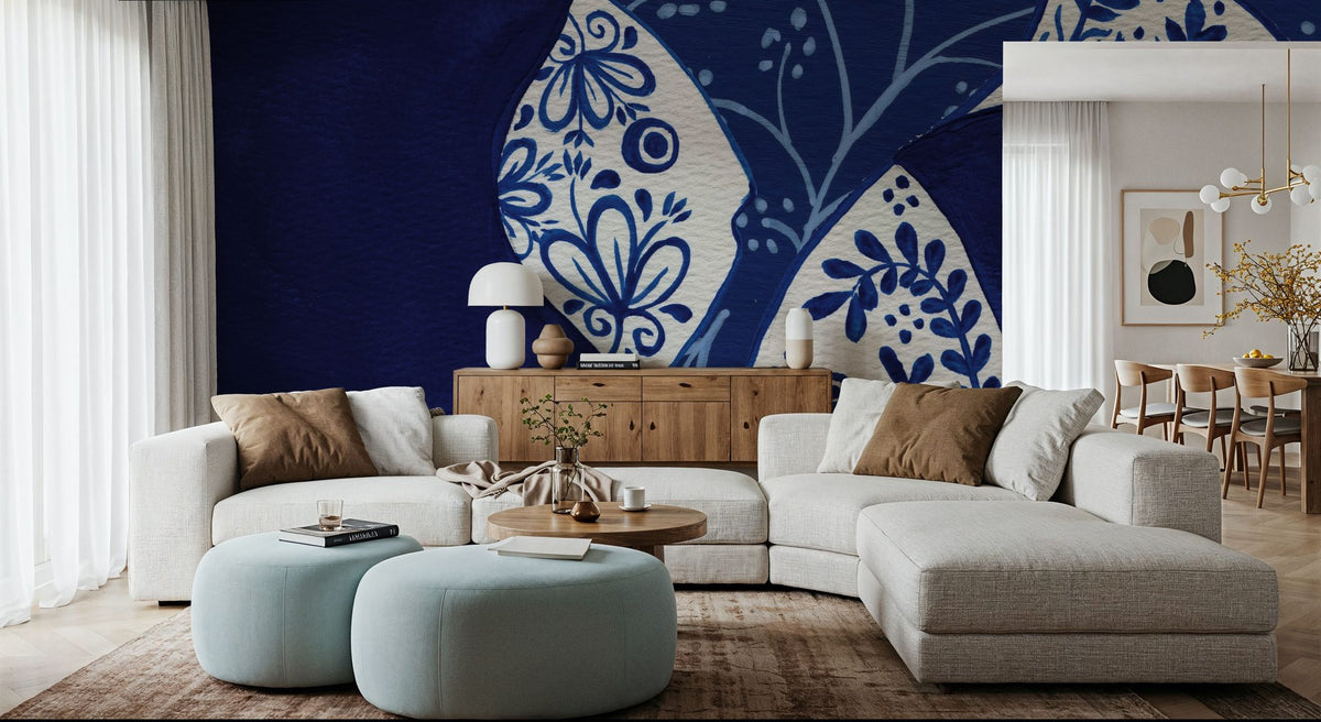Coastal Chinoiserie IX Mural Wallpaper - room preview 05