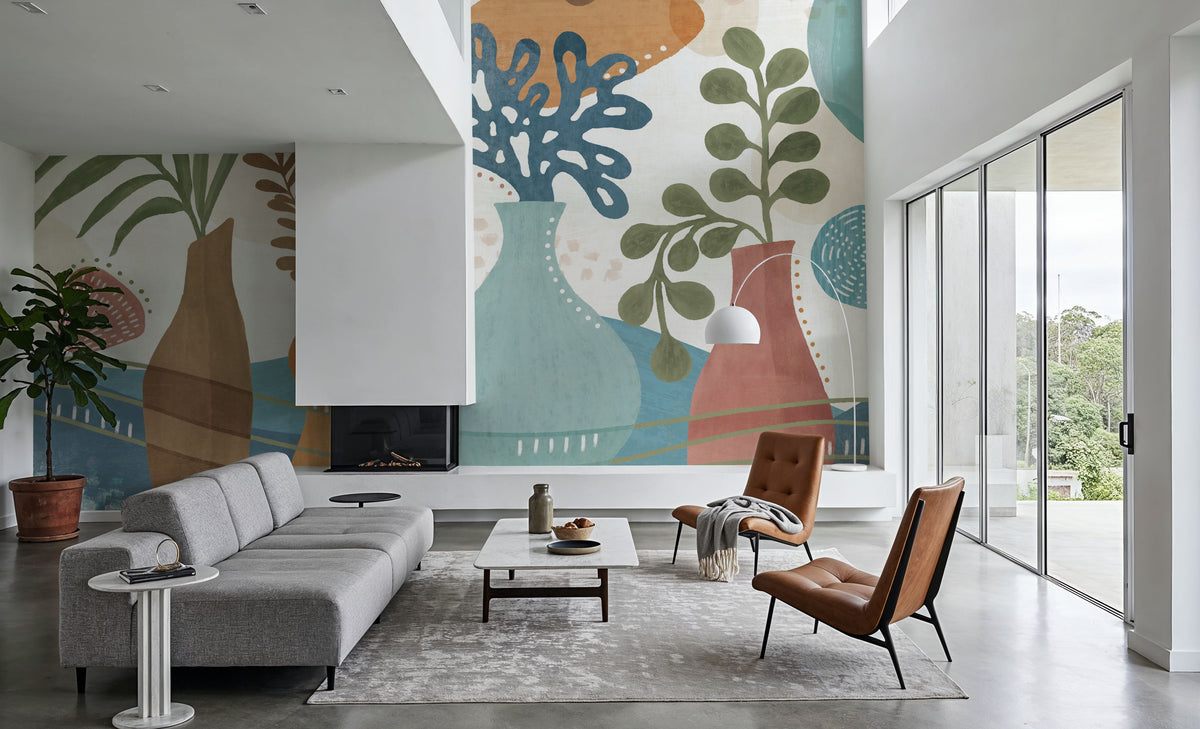 Coastal Flowers Mural Wallpaper - room preview 05