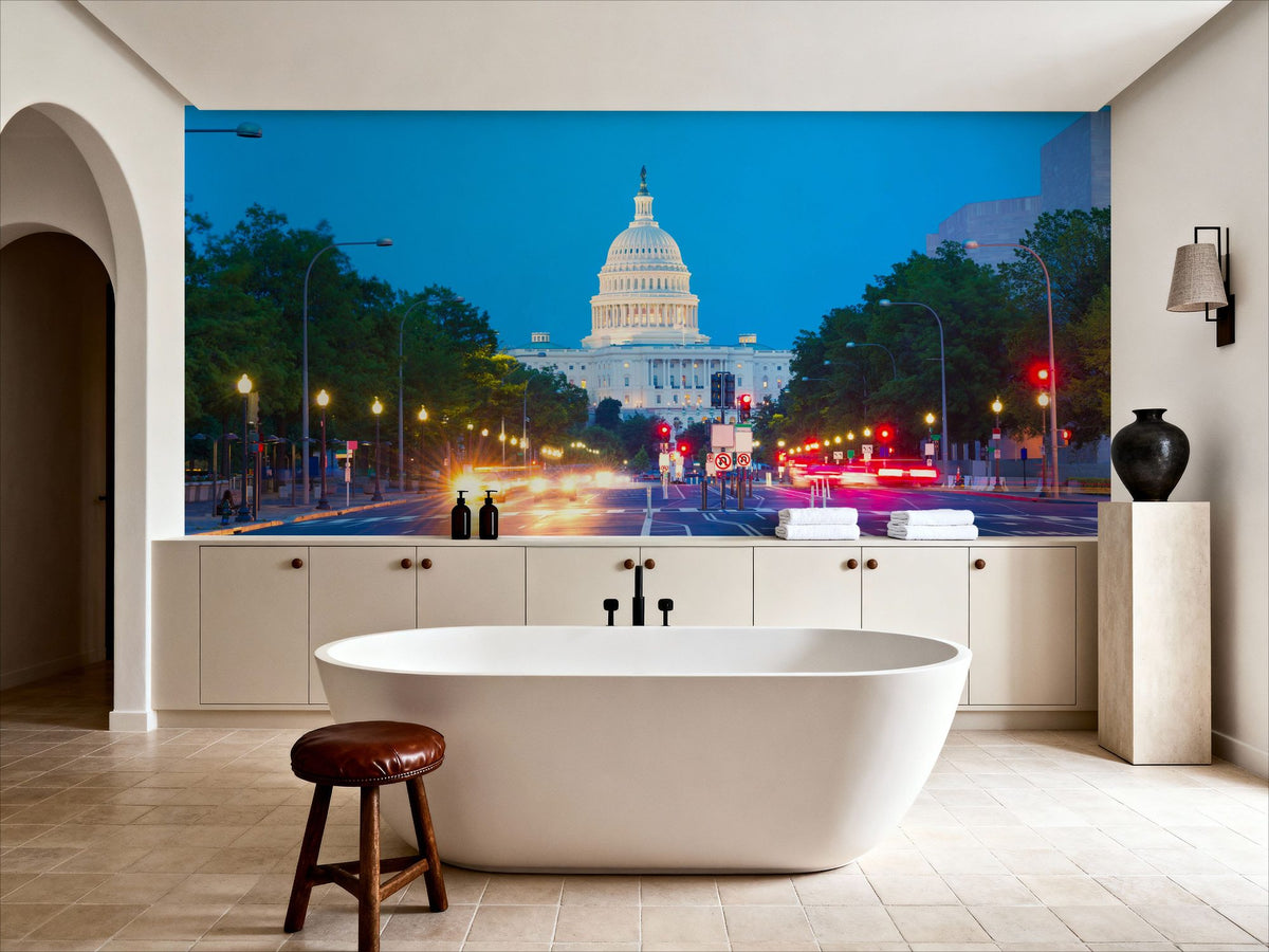 Capitol Sunset Mural Wallpaper - room preview 05