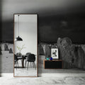 Storm Clouds and Rocks BW Mural Wallpaper - room preview 05