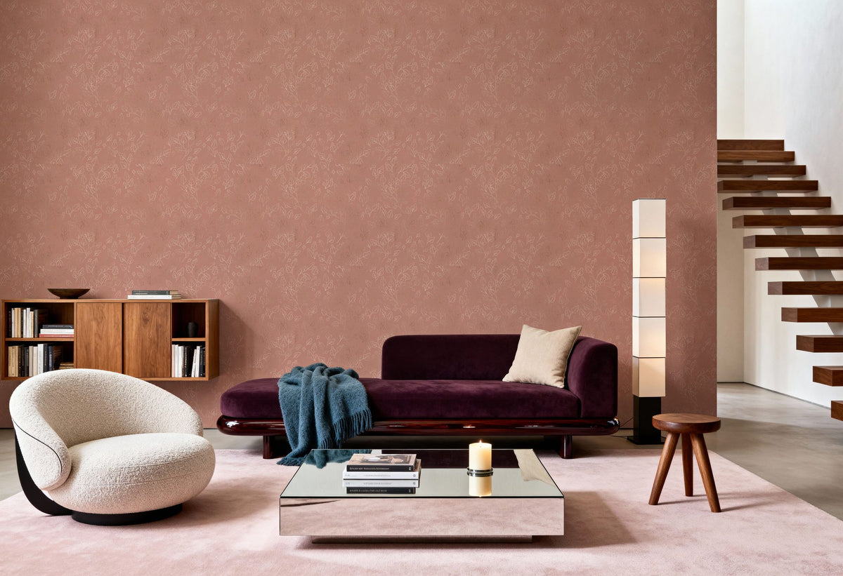Shimmering Leaves Mural Wallpaper - room preview 05