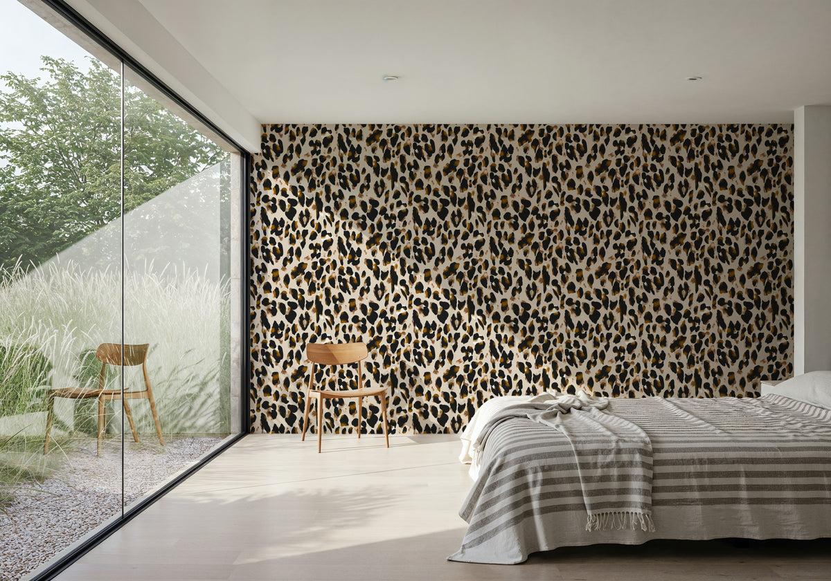 Snow Leopard Mural Wallpaper - room preview 05