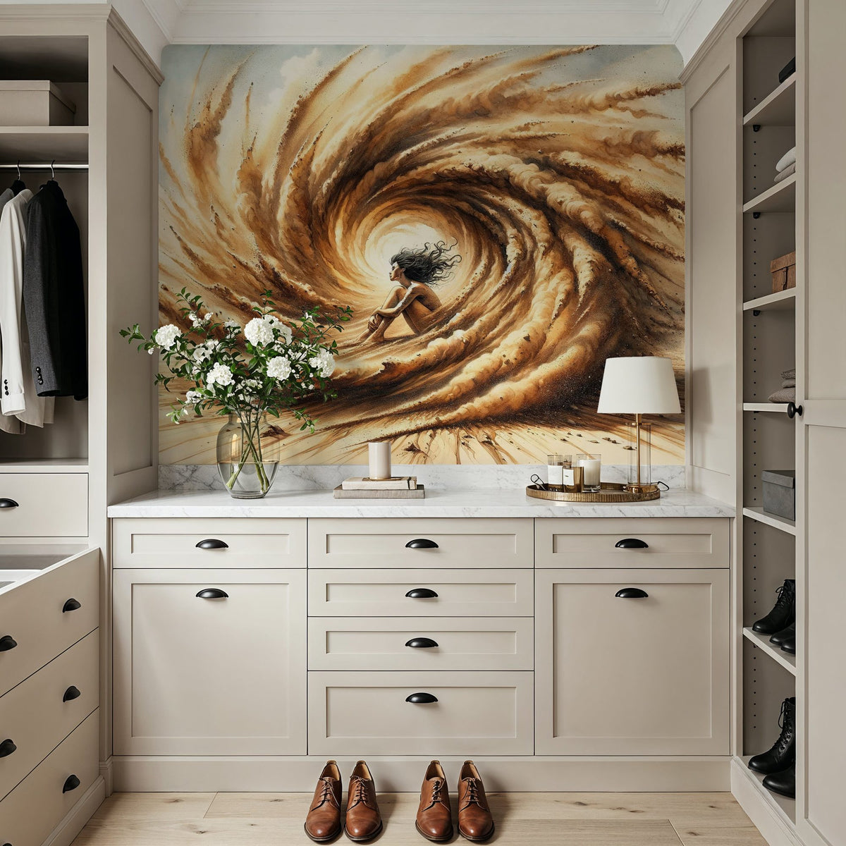 Desert Tempest's Embrace Mural Wallpaper - room preview 05