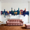 Varaždin Croatia Skyline Blue & Bronze Mural Wallpaper - room preview 05