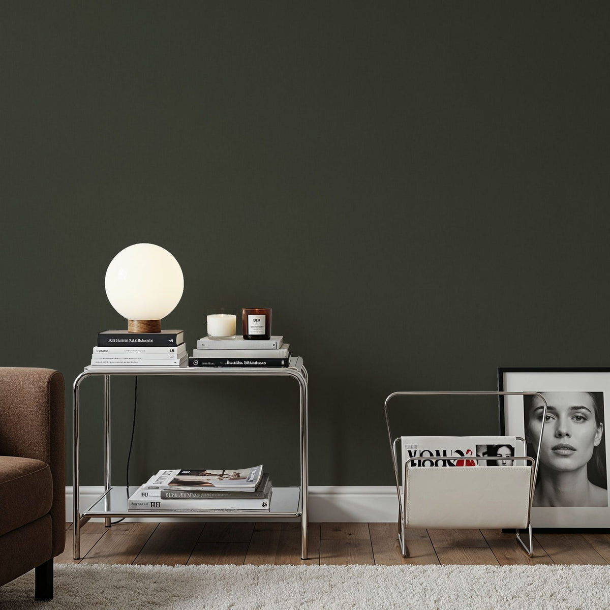 Linen Mist Murky Collection, Forest Mural Wallpaper - room preview 05