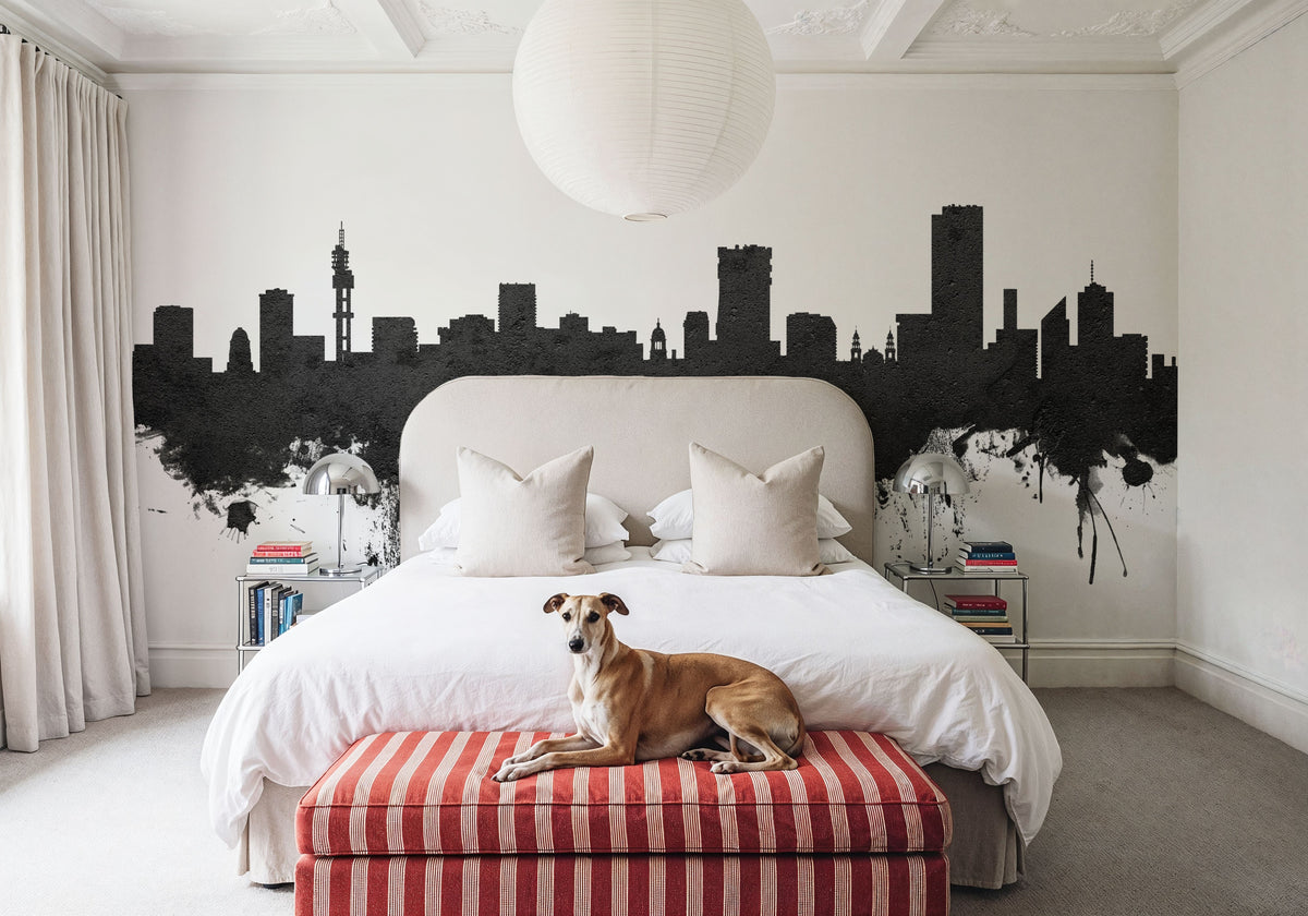 Pretoria South Africa Skyline Black & White Mural Wallpaper - room preview 05