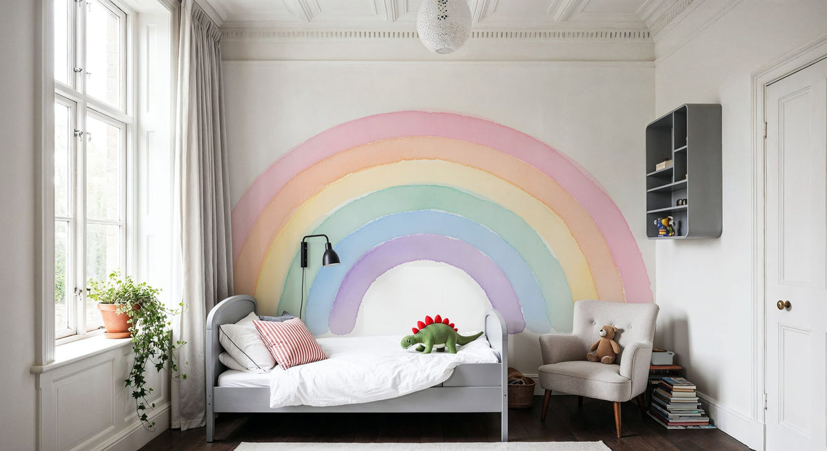 Gentle Rainbow Mural Wallpaper - room preview 05