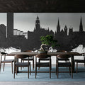 Sheffield England Skyline Black & White Mural Wallpaper - room preview 05