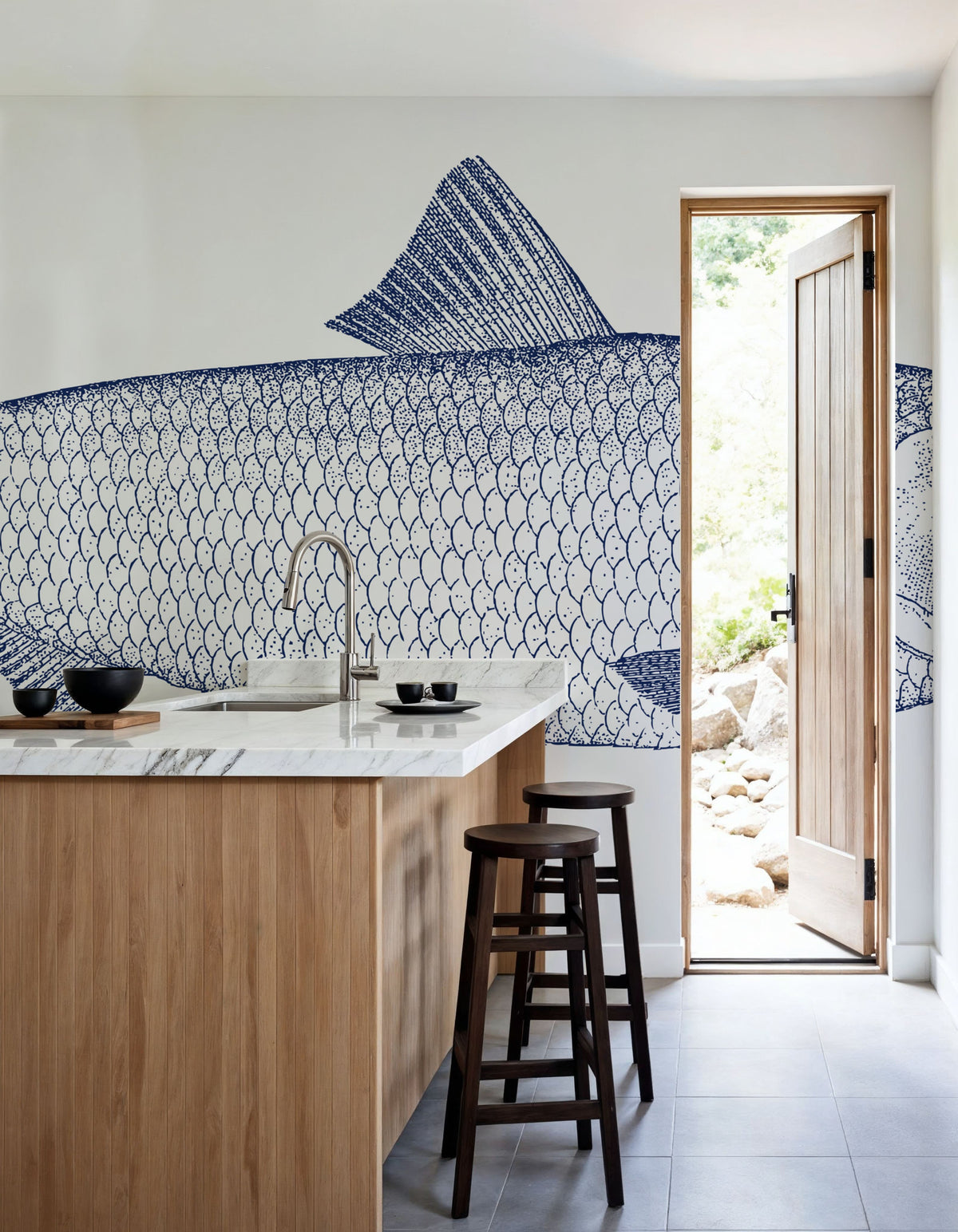 Skipjack Herring Mural Wallpaper - room preview 05