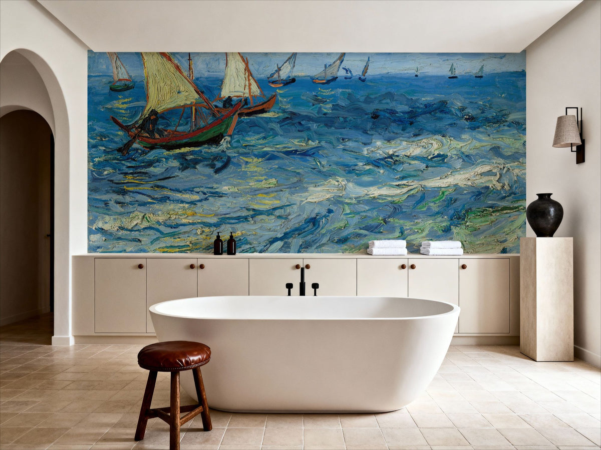 Seascape At Saintes-Maries Mural Wallpaper - room preview 05