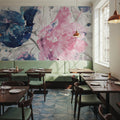 Fireworks Abstract Navy Blue Mural Wallpaper - room preview 05