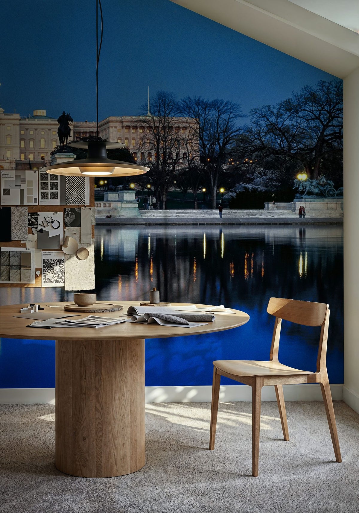 Capitol Twilight Mural Wallpaper - Blue Tone - room preview 05