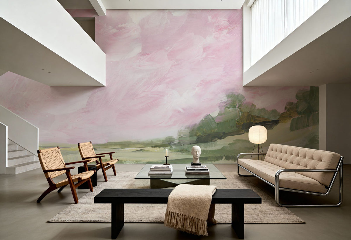 Pink Sky Mural Wallpaper - room preview 05