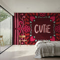 Love Sentiments Cutie Mural Wallpaper - room preview 05