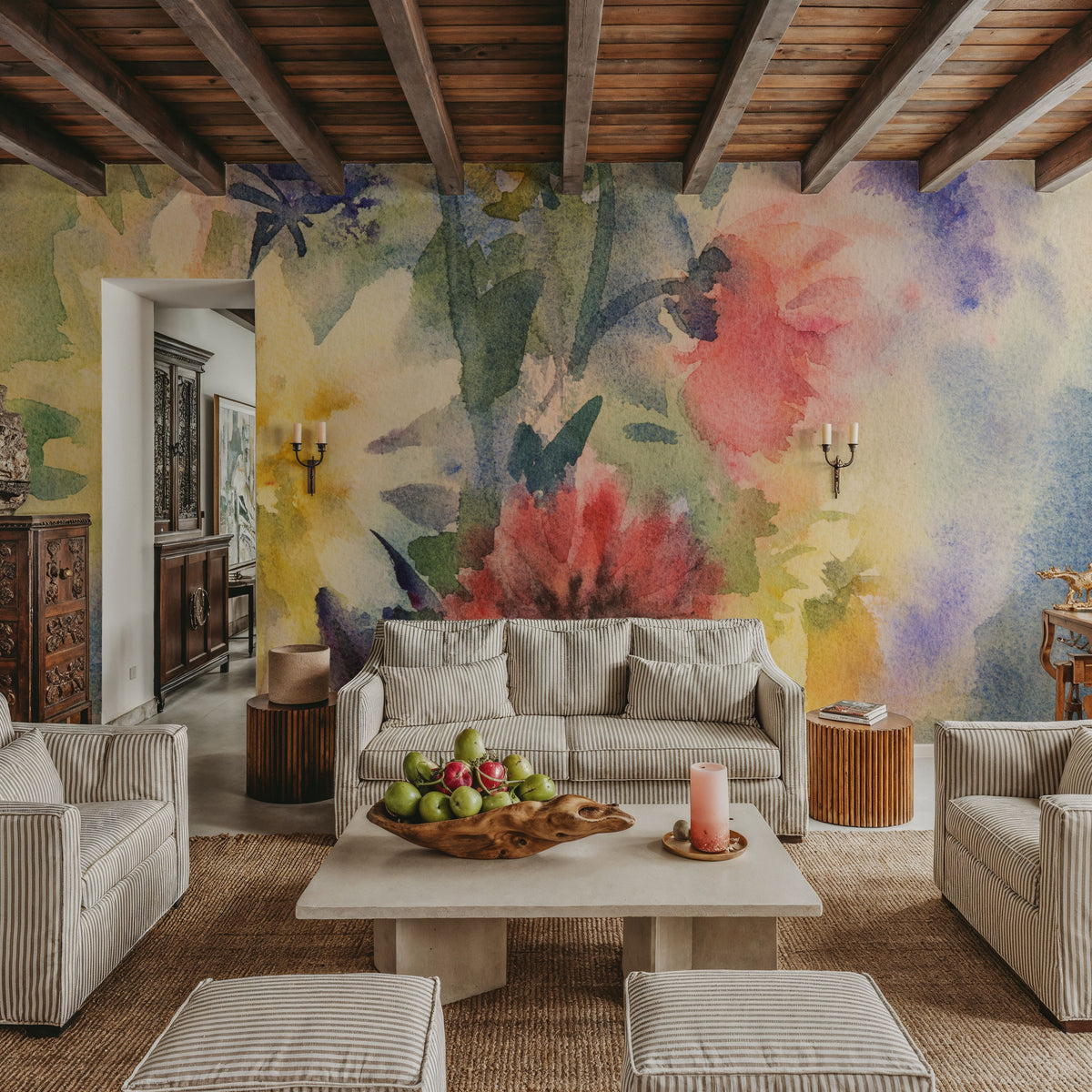 Blended Blossom Mural Wallpaper - room preview 05