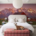 Mountain Homestead Red Mural Wallpaper - room preview 05