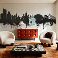 Valencia Spain Skyline Black & White Mural Wallpaper - room preview 05