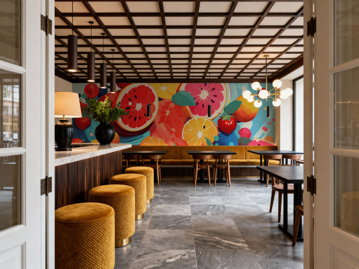 Fruits Approaching Mural Wallpaper - room preview 05