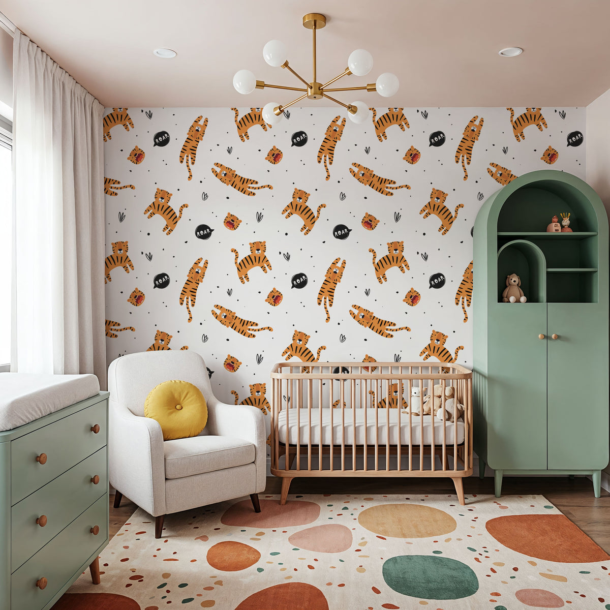 Tiger Roar Mural Wallpaper - room preview 05