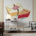 Slice of Pie on Stripes Mural Wallpaper - room preview 05