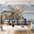 Moose by Lake Mural Wallpaper - room preview 05