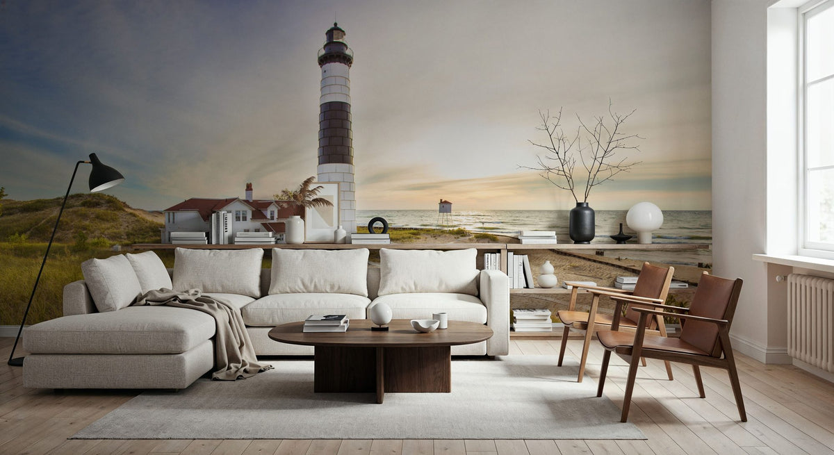 Coastal Lighthouse Beacon Mural Wallpaper - room preview 05