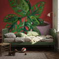 Monstera Study Mural Wallpaper - room preview 05