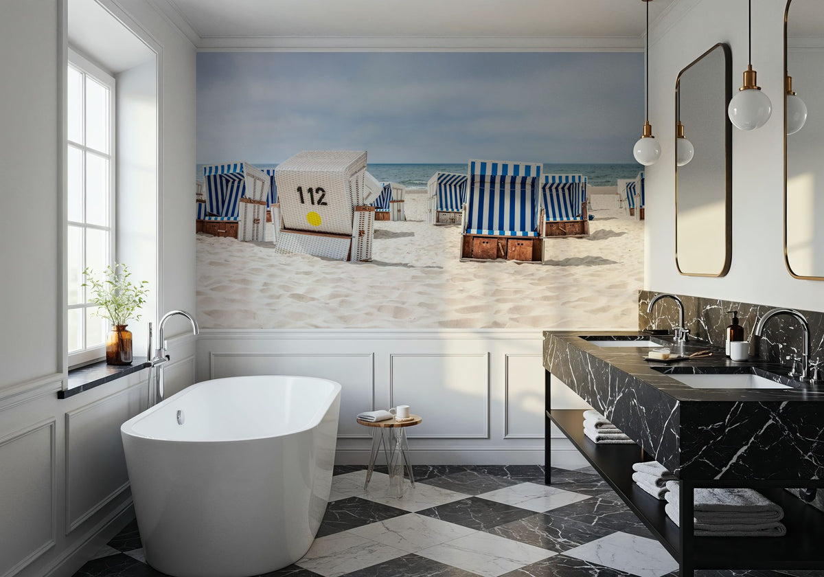 Beach Chairs Mural Wallpaper - room preview 05