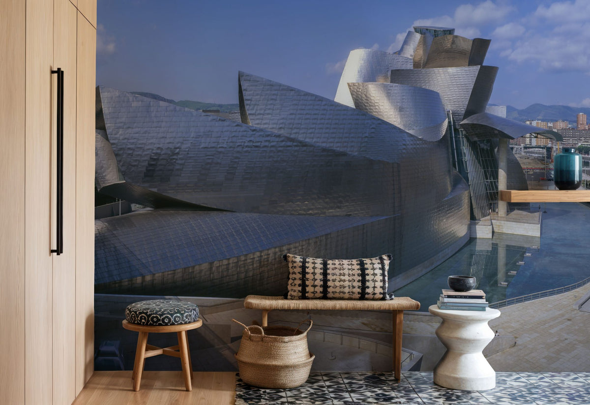Metallic Riverside Curve Mural Wallpaper - room preview 05
