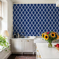 Sino Shapes Blue Mural Wallpaper - room preview 05