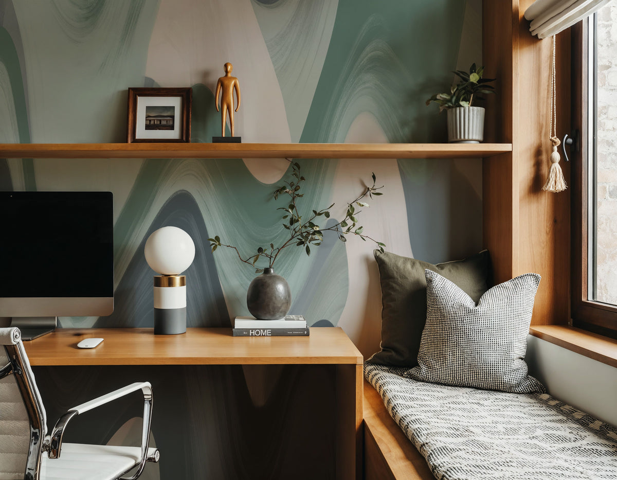 Abstract Paints, Pastels Mural Wallpaper - room preview 05