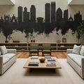 Dayton Ohio Skyline Concrete Mural Wallpaper - room preview 05