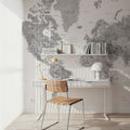 World Map Cities - Jimmy Mural Wallpaper - room preview 05