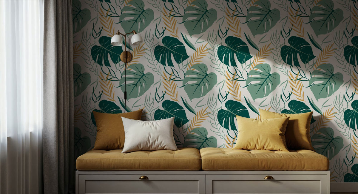 Tropic Monstera Mural Wallpaper - room preview 05