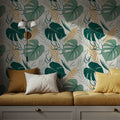 Tropic Monstera Mural Wallpaper - room preview 05