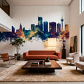 Essen Germany Skyline Blue & Bronze Mural Wallpaper - room preview 05
