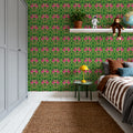 Flamingo Friends Mural Wallpaper - Green Tone - room preview 05