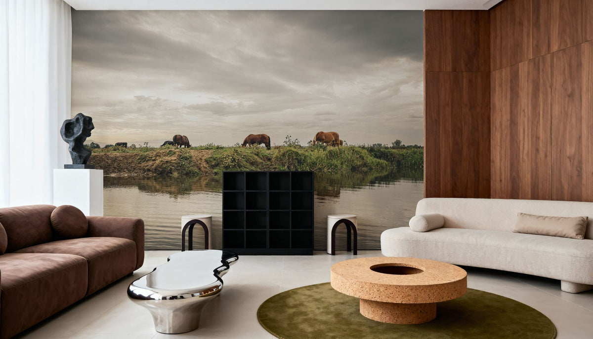 Idyll on the River Mural Wallpaper - room preview 05