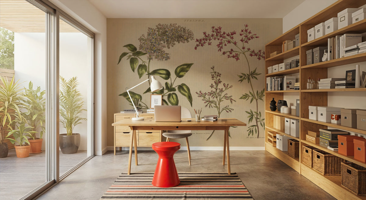 Herbal Botanical I Mural Wallpaper - room preview 05