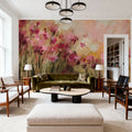 Wild Pink Flowers Mural Wallpaper - room preview 05