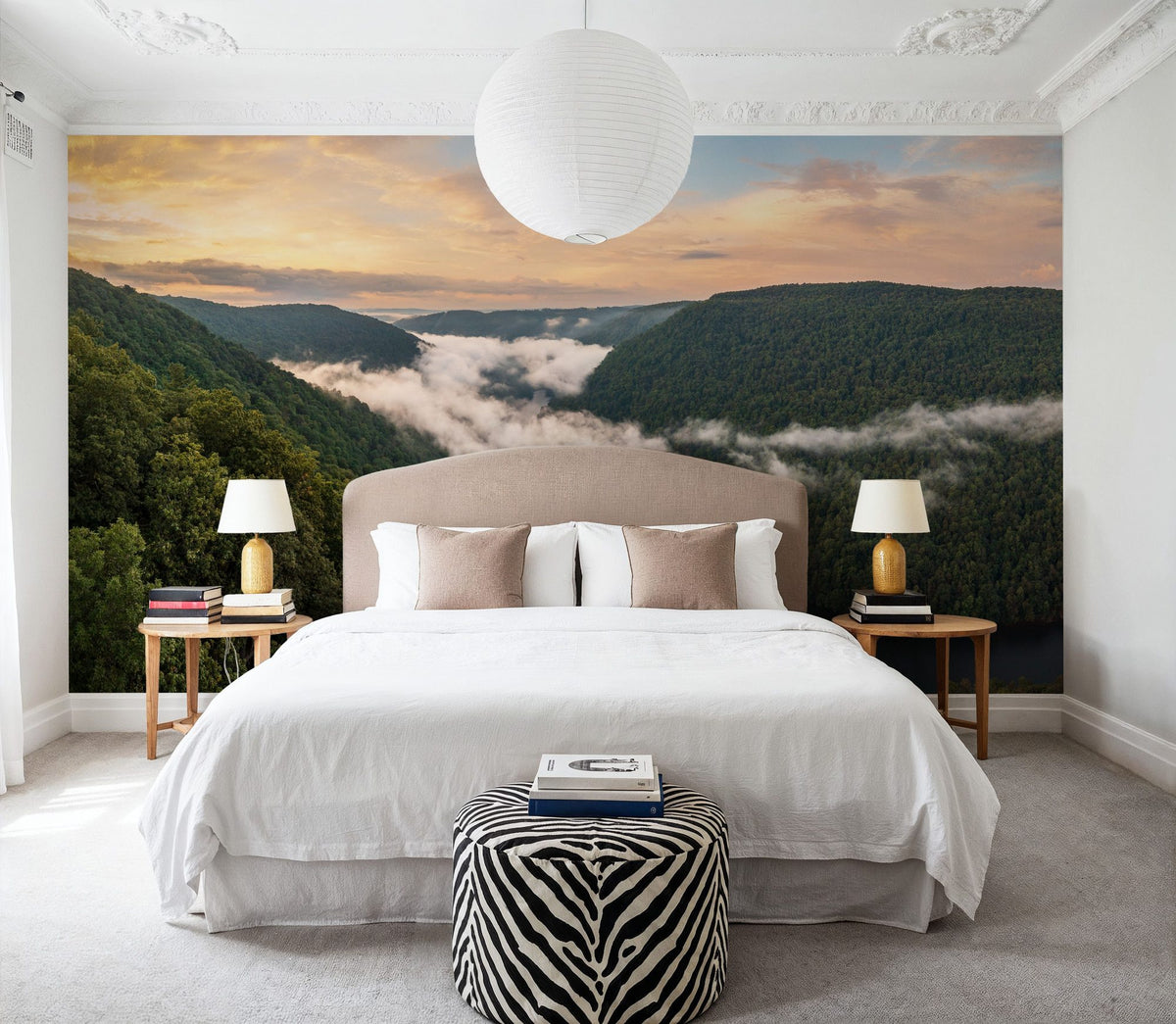 Misty Valley Mural Wallpaper - room preview 05