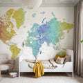 World Map Cities - Adrius Mural Wallpaper - room preview 05