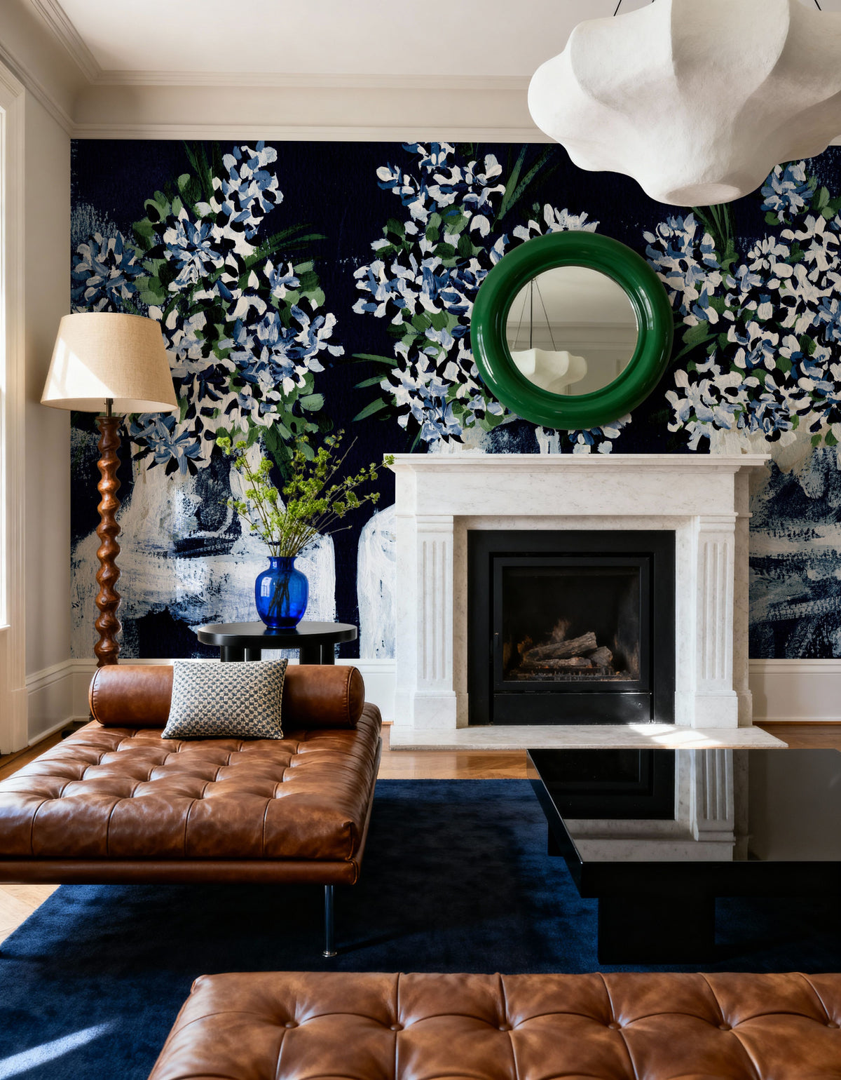 Florals in Glass Mural Wallpaper - room preview 05