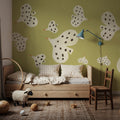 Birds Flying High, Lime Mural Wallpaper - room preview 05