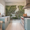Old View of Mystic River, Connecticut, 1879 Mural Wallpaper - room preview 05