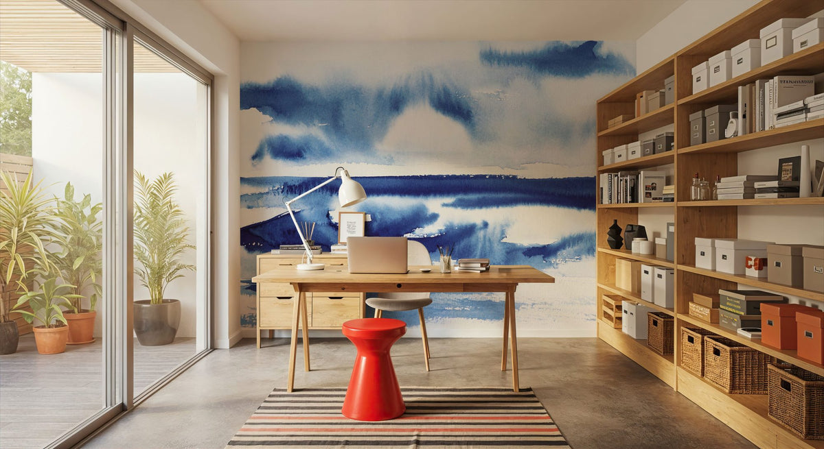 Ocean Blue Pt.2 Mural Wallpaper - room preview 05