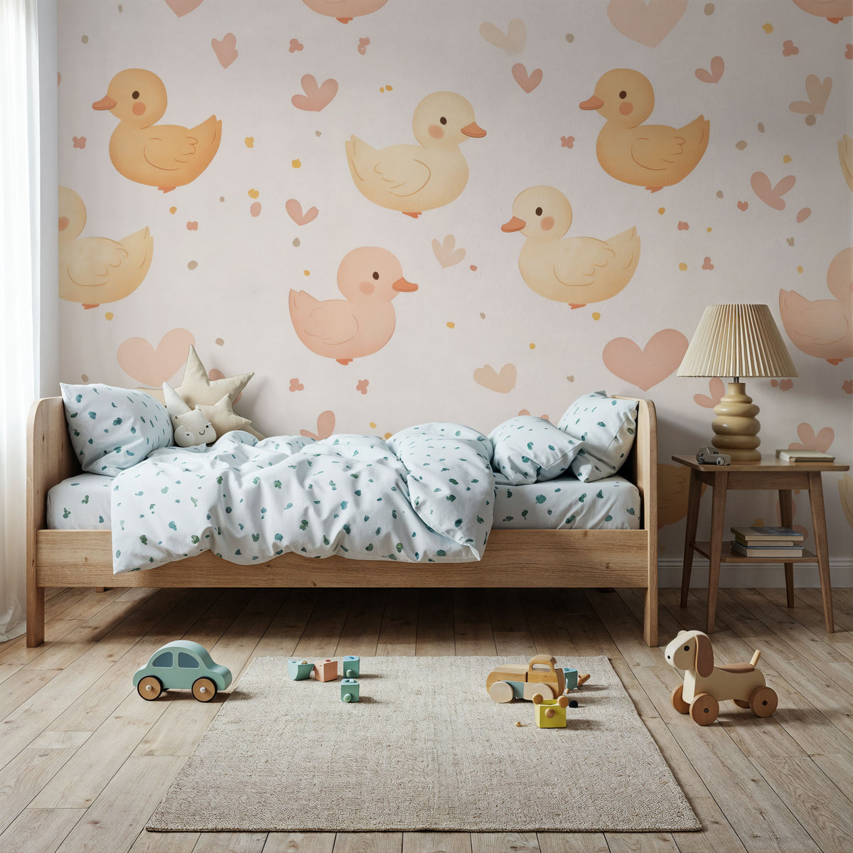 Cute Ducklings Mural Wallpaper - room preview 05