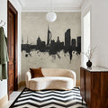Portsmouth England Skyline Concrete Mural Wallpaper - room preview 05